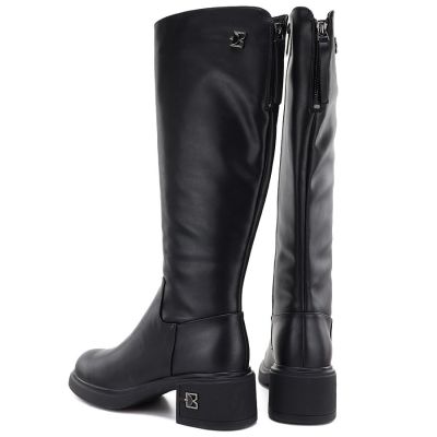 9. Schwarze Damen-Ankle-Boots aus Leder, Vinceza FIO27-67056