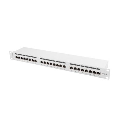 5. Patchpanel Lanberg PPS6-1024-S (1U; Kat. 6; 24xRJ-45)