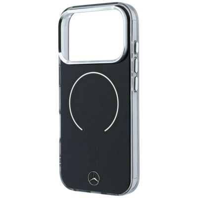 6. Mercedes Doppelschicht-MagSafe-Hülle mit ikonischem Logo für iPhone 18 Pro Max / 17 Pro Max – Schwarz