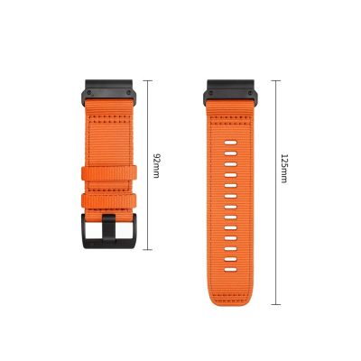 3. Tech-Protect Nylon Classic Armband für Garmin Fenix ​​5X / 5X Plus / 6X / 6X Pro / 7X / 8 / 8 Pro / 9 / 9 Pro (47 mm) - Orange