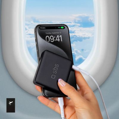 12. Powerbank SBS NanoTube 5000 mAh High-Density - schwarz