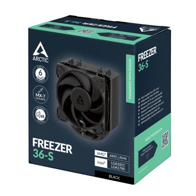 8. ARCTIC Freezer 36-S Prozessor-Luftkühler 12 cm Schwarz 1 Stück.