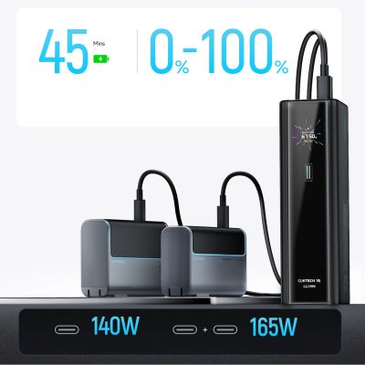 8. Cuktech PB200U Powerbank 210W 20000mAh 2x USB-C + USB-A mit TFT-Display und 240W USB-C-Kabel - schwarz