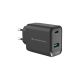Conceptronic ALTHEA20B45 Universelles Ladegerät für Mobilgeräte, Schwarz, AC-Schnellladung, Intern