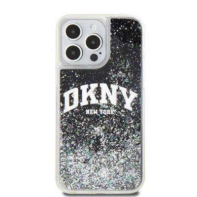 3. DKNY Liquid Glitter Big Logo Hülle für iPhone 14 Pro Max – Schwarz