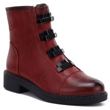 Damen-Winterstiefeletten in Blockrot, M.Daszyński SA252-16 SA252-1