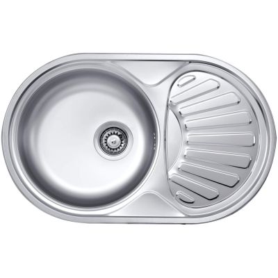 Einzelbecken-Edelstahlspüle mit Abtropffläche ZEU 311B 5907650846406