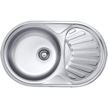 Einzelbecken-Edelstahlspüle mit Abtropffläche ZEU 311B 5907650846406