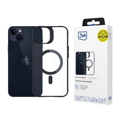 26. 3mk Satin Armor MagCase Hülle mit MagSafe für iPhone 14 Plus – transparent mit schwarzem Rahmen