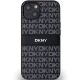 3. DKNY Lederhülle mit Monostreifen und Metalllogo für iPhone 15/14/13 – Schwarz
