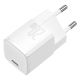 6. Baseus Cube 20W PD USB-C Wandladegerät – Weiß
