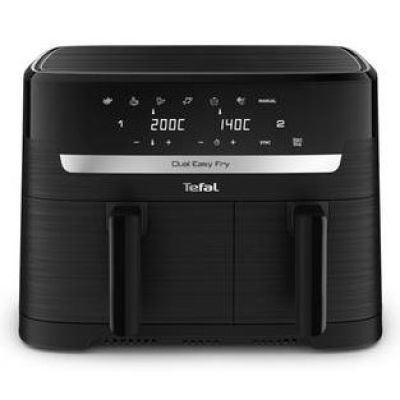 TEFAL Dual Easy Fry Essential Airfryer EY901N, 2700 W, 8,3 L, Juodas