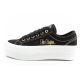 2. Lee Cooper Damen-Sneaker mit Plateausohle, schwarz mit Gold