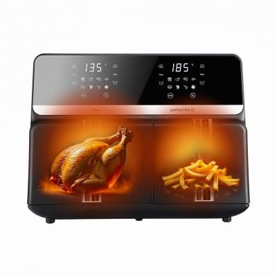 19. ELDOM FETTFREIE FRITTEUSE FR200 9 L, 2200 W, ZWEI UNABHÄNGIGE SCHUBLADEN, 8 PROGRAMME, LED-ANZEIGE, TEMPERATUR 80 °C–200 °C