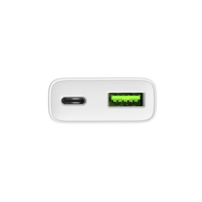 NATEC RIBERA GAN SLIM WANDLADEGERÄT USB-A USB-C 20W WEISS
