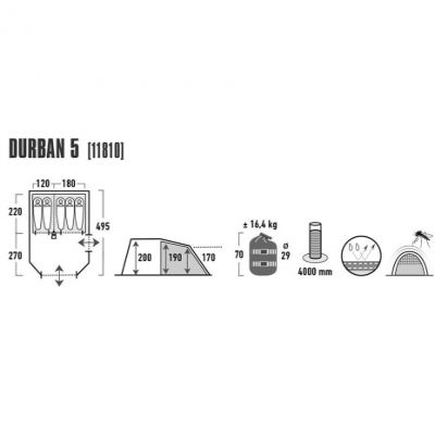 4. High Peak Durban 5 Zelt 11810