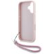 6. Karl Lagerfeld iPhone 16 Hülle mit gestepptem Initialenlogo und Kettenriemen – Rosa