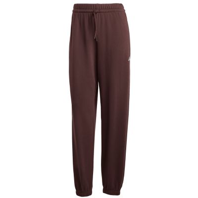 2. adidas Essentials French Terry-Hose mit Bündchen und kleinem Logo für Damen, Braun JX3864