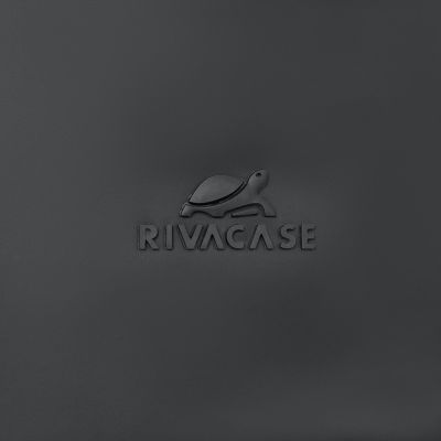 3. Rivacase Eden Rucksack, Roll-Up-Rucksack, Schwarz, Polyester, Gewachstes Leder (zum Hochziehen)