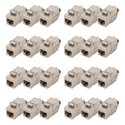 11. Digitus Keystone Modul CAT 6A, geschirmt mit intelligentem Kabelmanagement, Set (24 Stück)