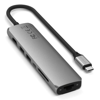 5. Satechi 7-in-1 USB-C Slim Multiport-Adapter mit Ethernet – Space Grau