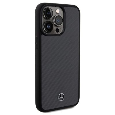 4. Mercedes Carbon Fiber Dynamic Hülle für iPhone 15 Pro Max – Schwarz
