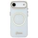 4. Guess IML Script Metal MagSafe Hülle für iPhone Air – Transparent