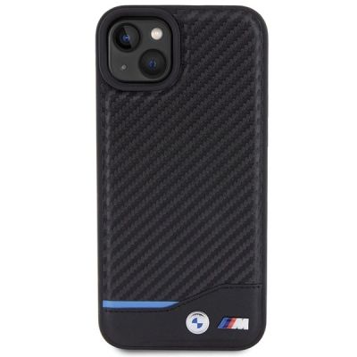 3. BMW Leder-Carbon-Hülle für iPhone 15 Plus – Schwarz
