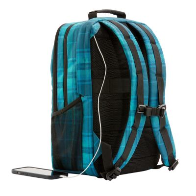 3. HP Campus XL Rucksack für 16"-Notebooks 7J594AA Blau-Türkis-Karo