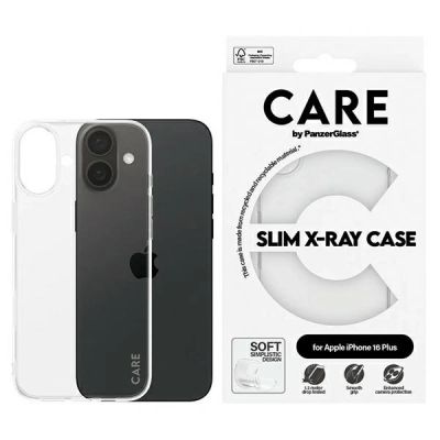 CARE by PanzerGlass X-Ray Soft Basic Case iPhone 16 Plus 6,7" transparent 1443