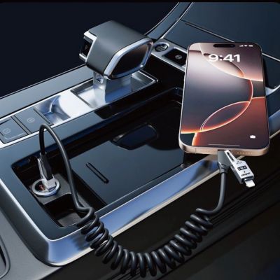 3. Dudao L20 Pro 4-in-1 USB-A / USB-C - Lightning / USB-C Kabel - Schwarz