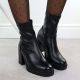7. Schwarze Damen-Stiefeletten mit Blockabsatz Potocki 12419