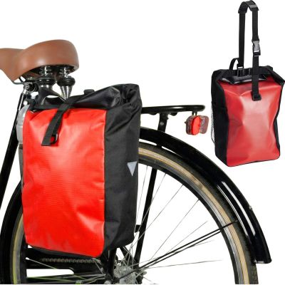 WASSERDICHTE HECKTASCHE FÜR FAHRRAD, ROT, 13,5L, XQMAX PRO