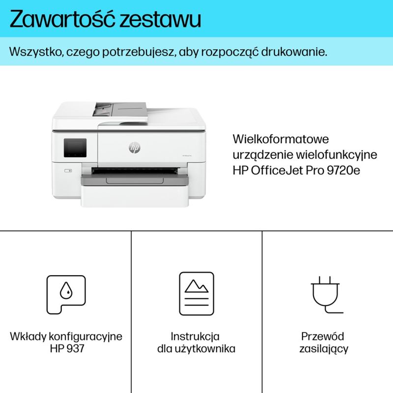 145. HP OfficeJet Pro 9720e Kabelloser Multifunktions-Farbdrucker, Duplexdruck; Kopieren, Scannen