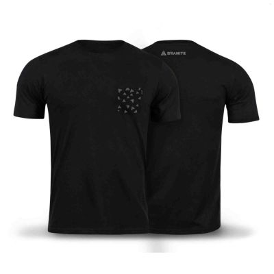 GRANITE T-Shirt mit Tasche, schwarz, Größe L