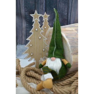 15. Dekorativer Zwerggnom, 30+15 cm, grün