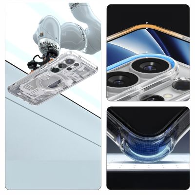 18. Spigen Ultra Hybrid Mag MagSafe Hülle für Samsung Galaxy S26 Ultra Zero One – Transparent und Weiß