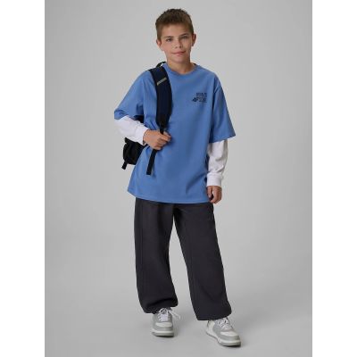 3. Locker geschnittenes Jungen-T-Shirt mit Aufdruck 4F 4FJRSS26TTSHM4277-32S