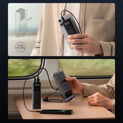 5. Powerbank Cuktech CKPB100PGLBL 150W 10000mAh USB-C USB-A - schwarz