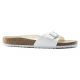 6. Birkenstock Madrid Birko-Flor Weiße Damen Flip-Flops normal breit (0040731)