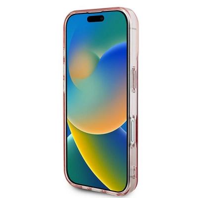 5. Guess IML Strassstein-MagSafe-Hülle für iPhone 16 Plus – Pink