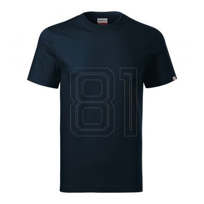 3. Base Unisex-T-Shirt (Marineblau (Markenlabel))