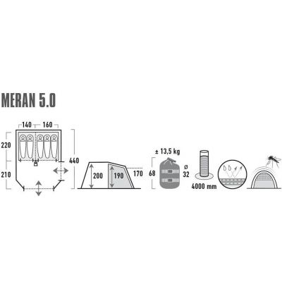15. High Peak Meran 5 Zelt 11808