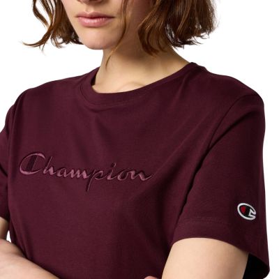 4. Champion SS Tee Burgunder Damen T-Shirt 118382 RS522