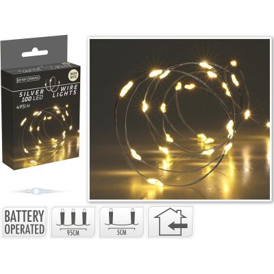 13. Batteriebetriebene Lichterkette mit 100 warmweißen LEDs