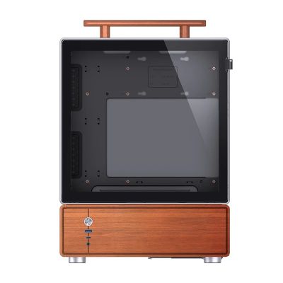 10. Jonsbo T7 PC-Gehäuse, Midi-Tower, mATX, gehärtetes Glas – Silber