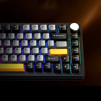 9. Machenike K600-B82W Kabellose mechanische Gaming-Tastatur mit Hintergrundbeleuchtung, GR Silver Switches - Schwarz