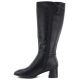 7. Schwarze Sergio Leone KZ-31-S Damen-Lederstiefel mit hohem Absatz