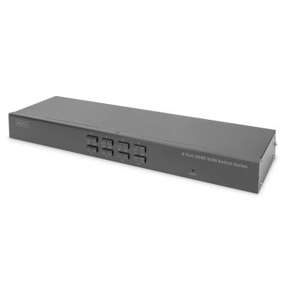 6. 8-Port-KVM-Switch, 19"-Rack, 4K 30Hz, 8x HDMI-Eingang, 1x HDMI-Ausgang, 2x USB A
