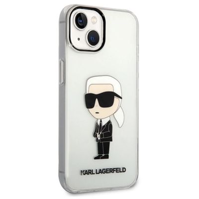 4. Karl Lagerfeld Ikonik Karl Hülle für iPhone 14 Plus – transparent